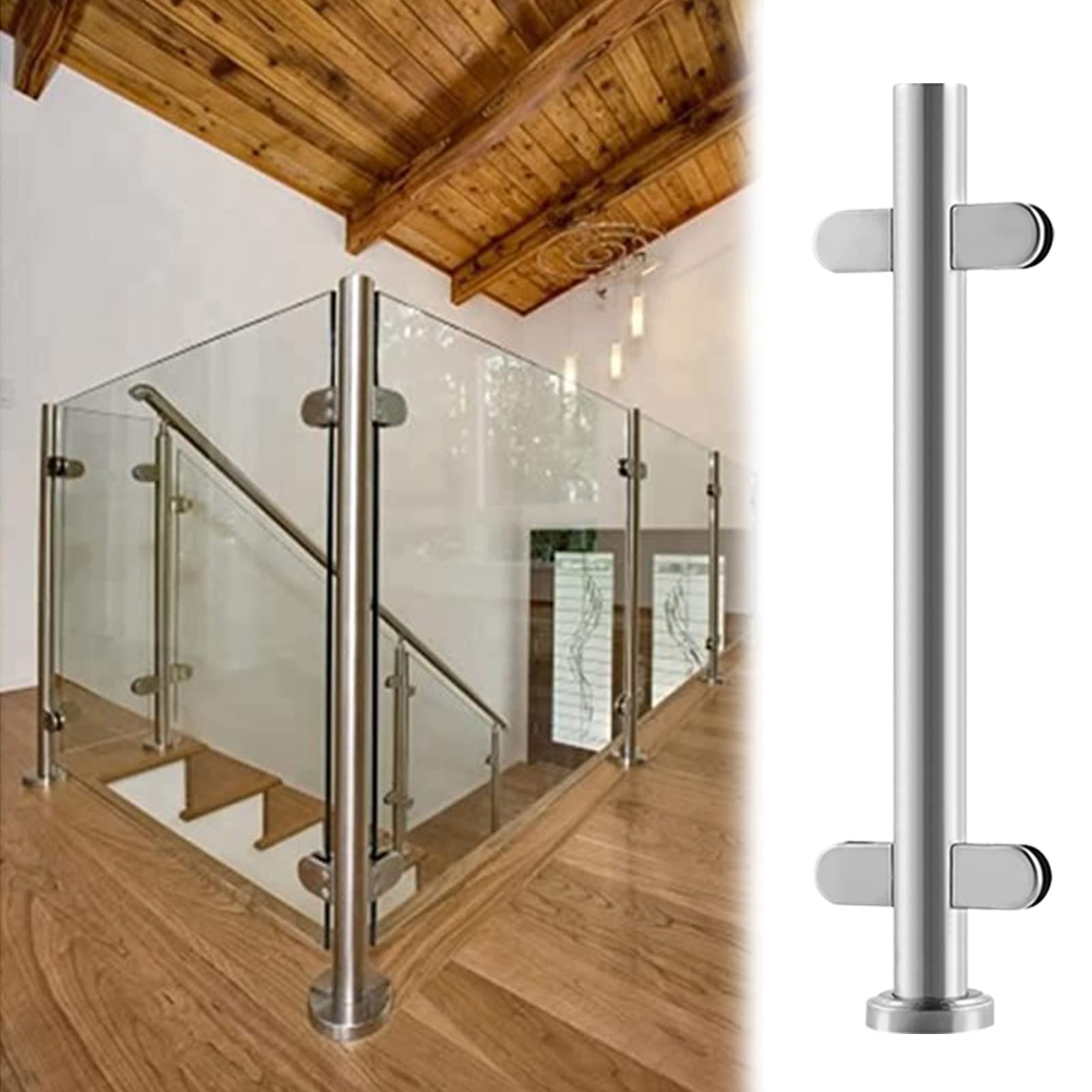 Poteau de balustrade en verre pour terrasse moderne et garde-corps de balcon lumineux