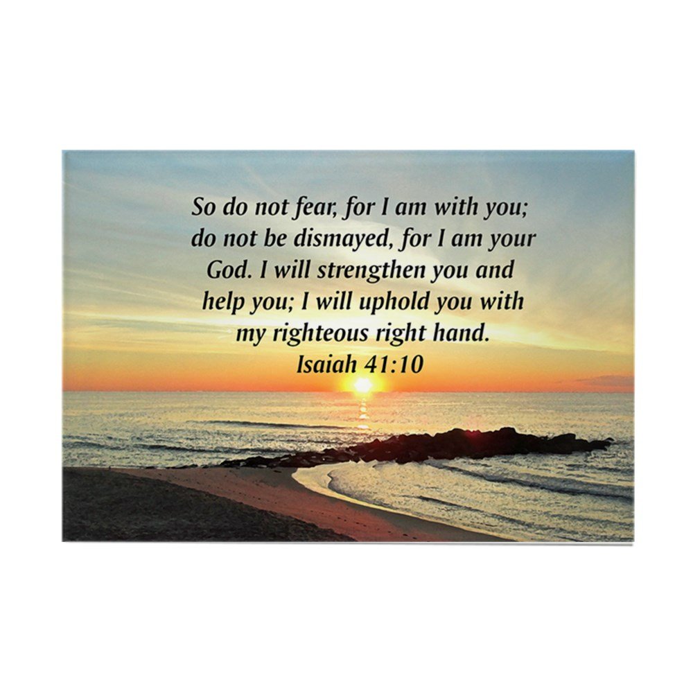 CafePressCafePress ISAIAH 41:10 Rectangle Magnet, 3"x2" Refrigerator Magnet