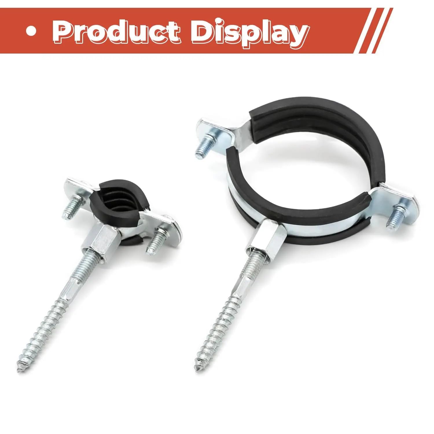 Abrazadera de soporte tubo ajustable, anillo dividido, abrazadera, suspensión 15-166mm, 6 uds., montaje en techo pared con tornillo expansión(125 130mm)