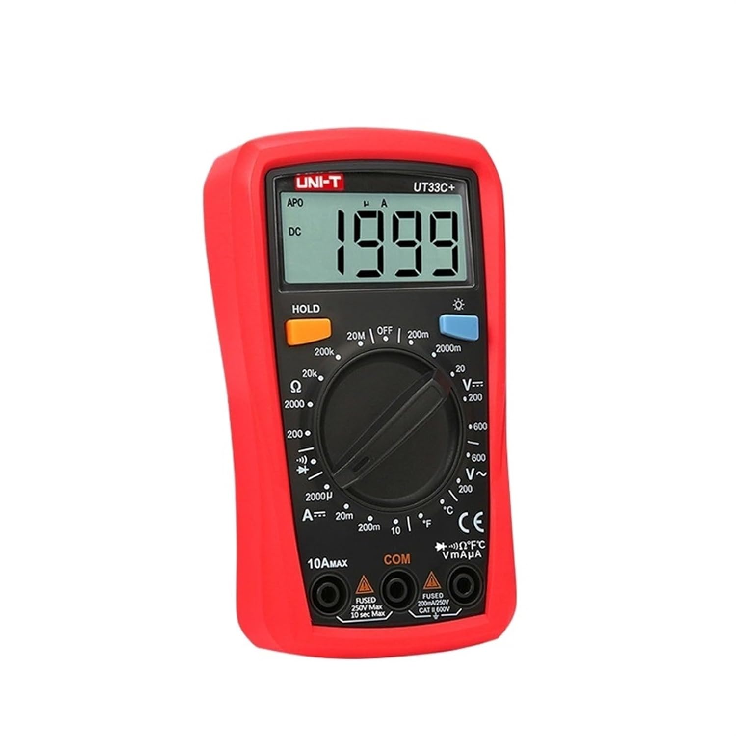 UT33C+ Digital Multimeter Manual Range Palm Size AC Voltmeter Ammeter Resistance Capatitance Tester