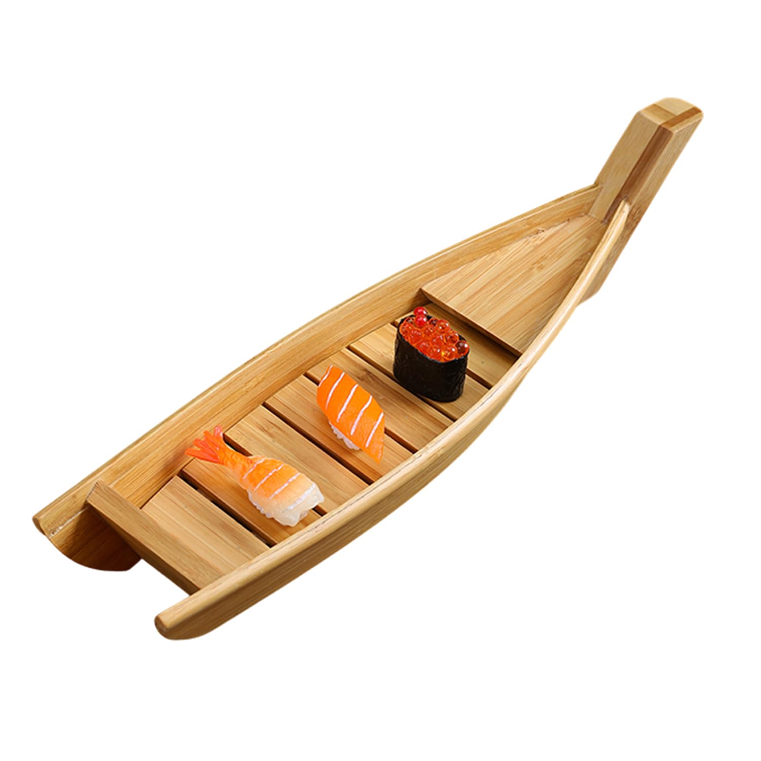 Japoński drewniany talerz sushi w kształcie łódki