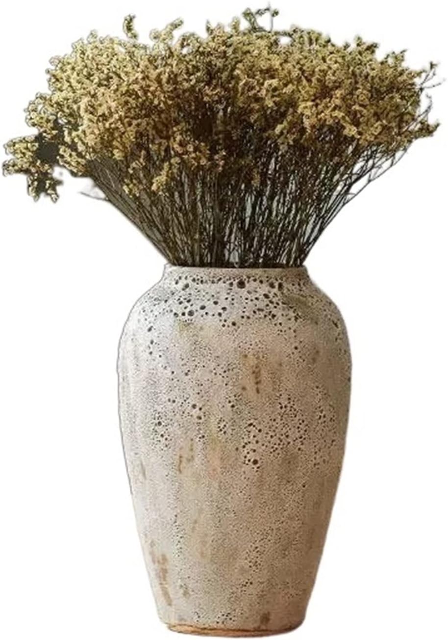 Vase Simple Flower Vases Ceramic Dry Flower Flower Flower Vases Household Living Room Tea Table Table Decorations Flower Ware Water Culture Vases Suitable for dining and living room home decoratio(Sma
