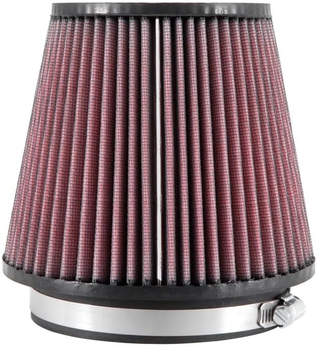 Miniatura 3 de K&N Filtro de aire universal con abrazadera original de alto flujo de por vida alto rendimiento, premium, lavable diámetro de la brida 5 pulgadas,