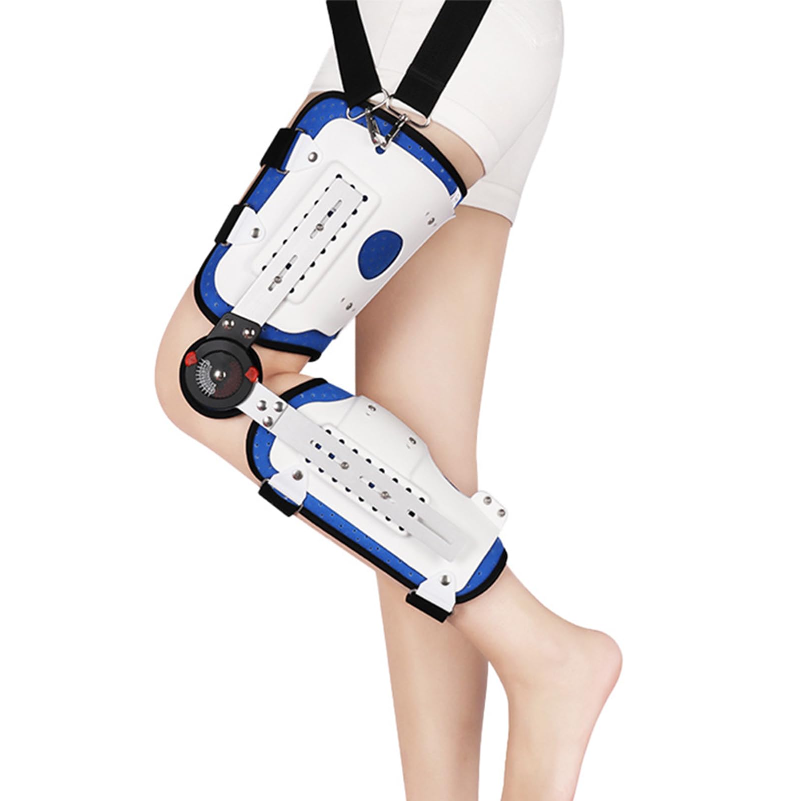 Soporte de Rodilla, Rodillera ROM, inmovilizador de Rodilla Ajustable para rehabilitación de Lesiones de ligamento Cruzado Anterior, ligamento colateral Medial y ligamento Cruzado