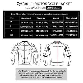 kurtka motocyklowa, Wodoodporny wiatroodporny kurtka, Zbroja