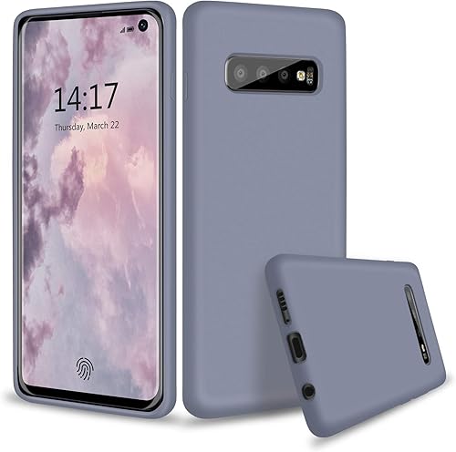 Miniatura 8 de Abitku Compatible con Galaxy S10, forro de tela de microfibra de silicona líquida, cubierta de cuerpo completo con protección de pantalla y cámara