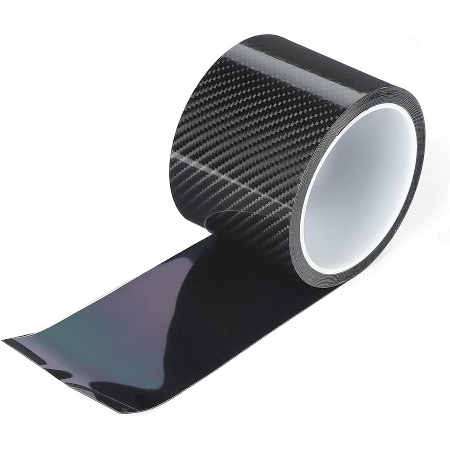 Film Protection Seuil Porte Voiture 5cm X 5m - Fibre Carbone Auto-Adhésif - Anti-Rayures Imperméable - Noir
