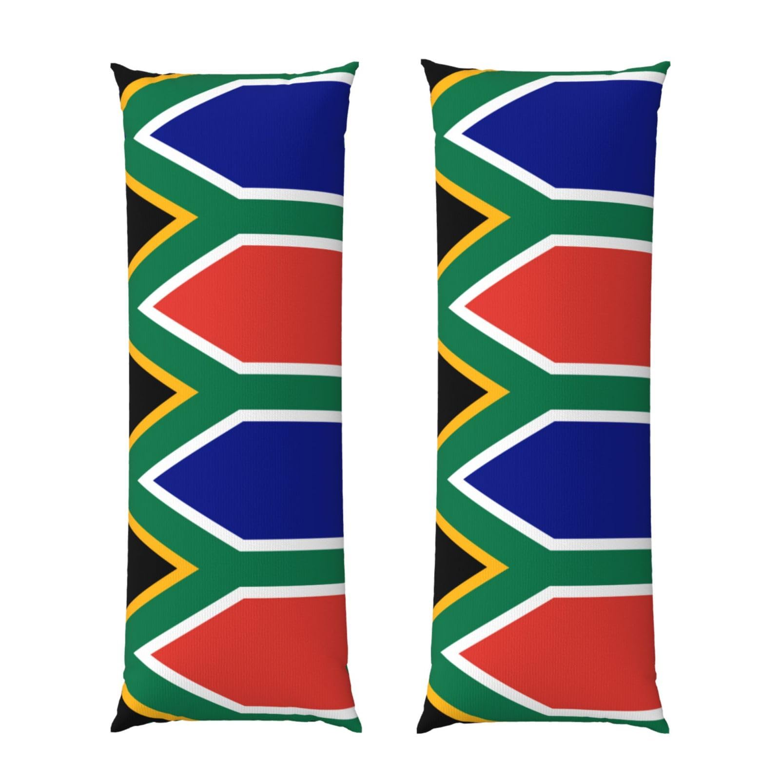 South African flag Body Pillowcase 20x60-Ultra Soft Plush Long Pillow Cover with Hidden Zip for Sleeping