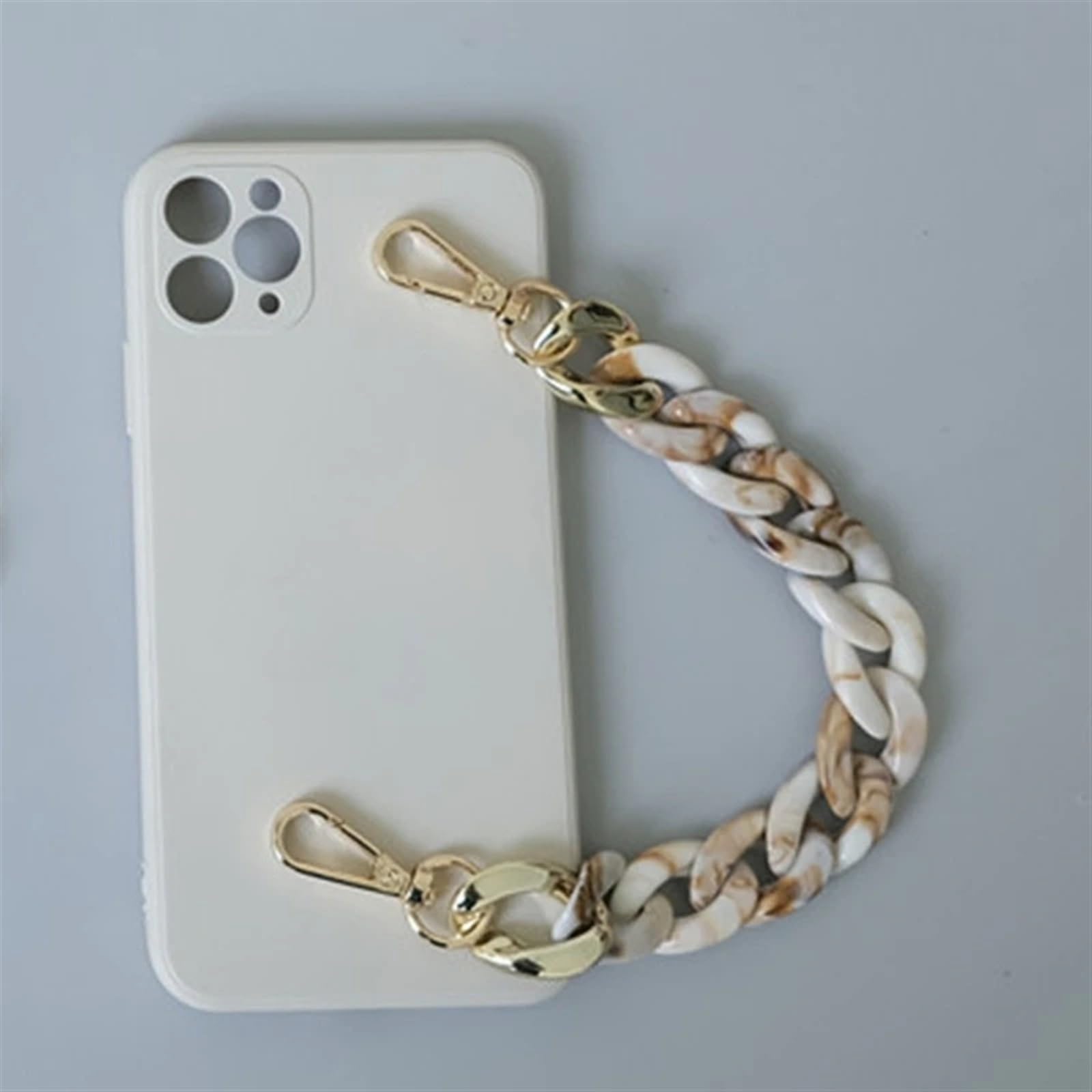Cadenas para Bolsos Asa de Bolso Cadena DIY Resina Bolso Correa Hombro Monedero Correas de Repuesto con Hebillas for Bolsos(Beige)