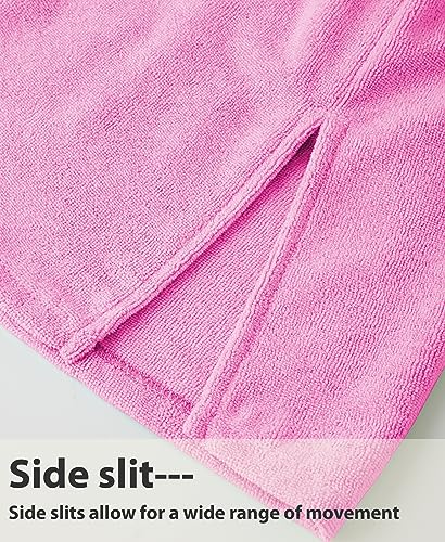 Image of MissShorthair Hooded Towel Robe for Kid, Zipper Beach Cover Up, Swim Changing Robe for Boy, Girls Bath Towelling Poncho
