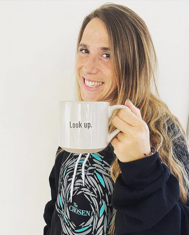 Miniatura 8 de The Chosen Taza oficial de café de gres crema de 16 onzas - "Look Up"