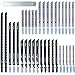 Stichsägeblätter Set Professional 35tlg T-Schaft Gemischte Stichsägeblatt Set für Holz und Schneiden von Zubehör Stichsäge Metall Basic für Bosch Makita Milwaukee usw