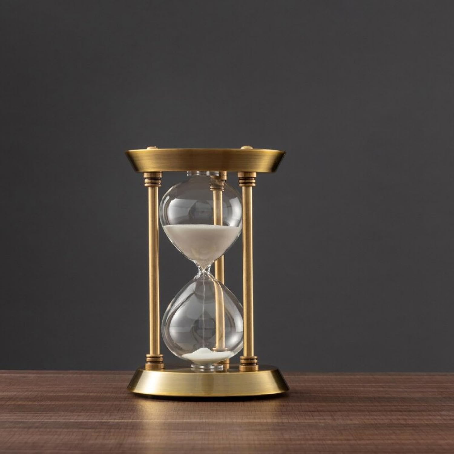 Clessidra Artigianale in Metallo retrò da 15/30 Minuti, con Pendolo, Decorazione, Timer per Clessidra, Bronze, 15min