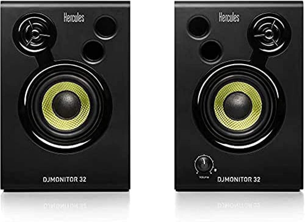 Hercules DJControl Inpulse 200 MK2 – Contrôleur DJ idéal pour apprendre à mixer - Logiciels et tutoriels inclus & DJMonitor 32-2 enceintes de monitoring actives de 15 watts RMS chacune