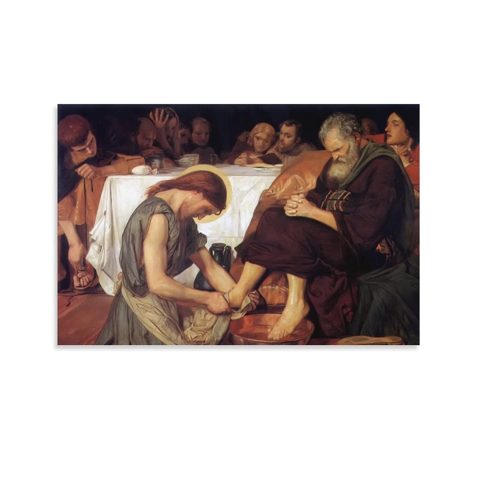 Amazon.co.jp: JESUS CHRIST イエス キリスト ペテロの足を洗う