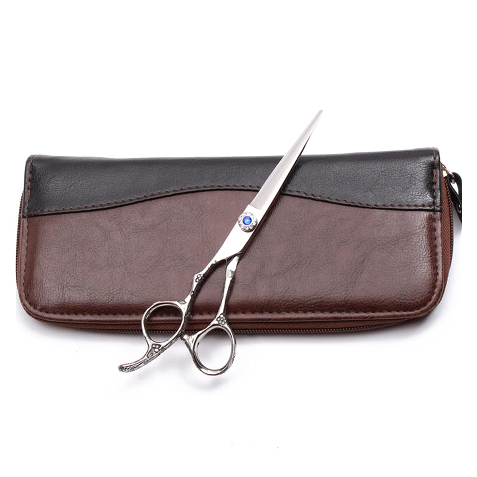 Ciseaux de Coiffure pour gaucher, 5,5 Pouces (16 cm), kit d'effilage Professionnel (Yin C 5.5yy B)