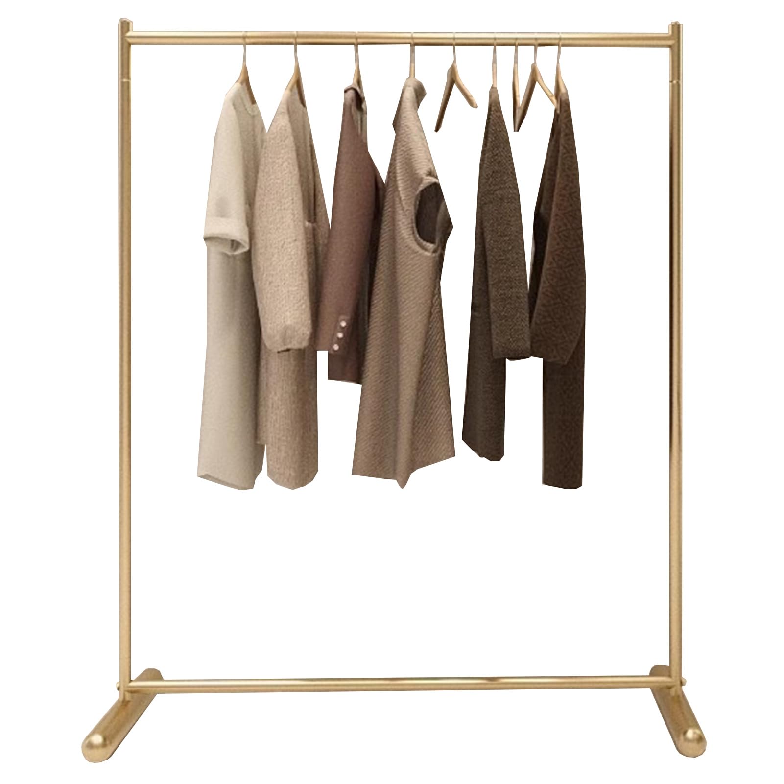 Estante de la ropa del metal, carril de ropa independiente resistente para la boutique del dormitorio, soporte portátil del abrigo de la sola varilla para la ropa colgante, colgante de exhibición al p