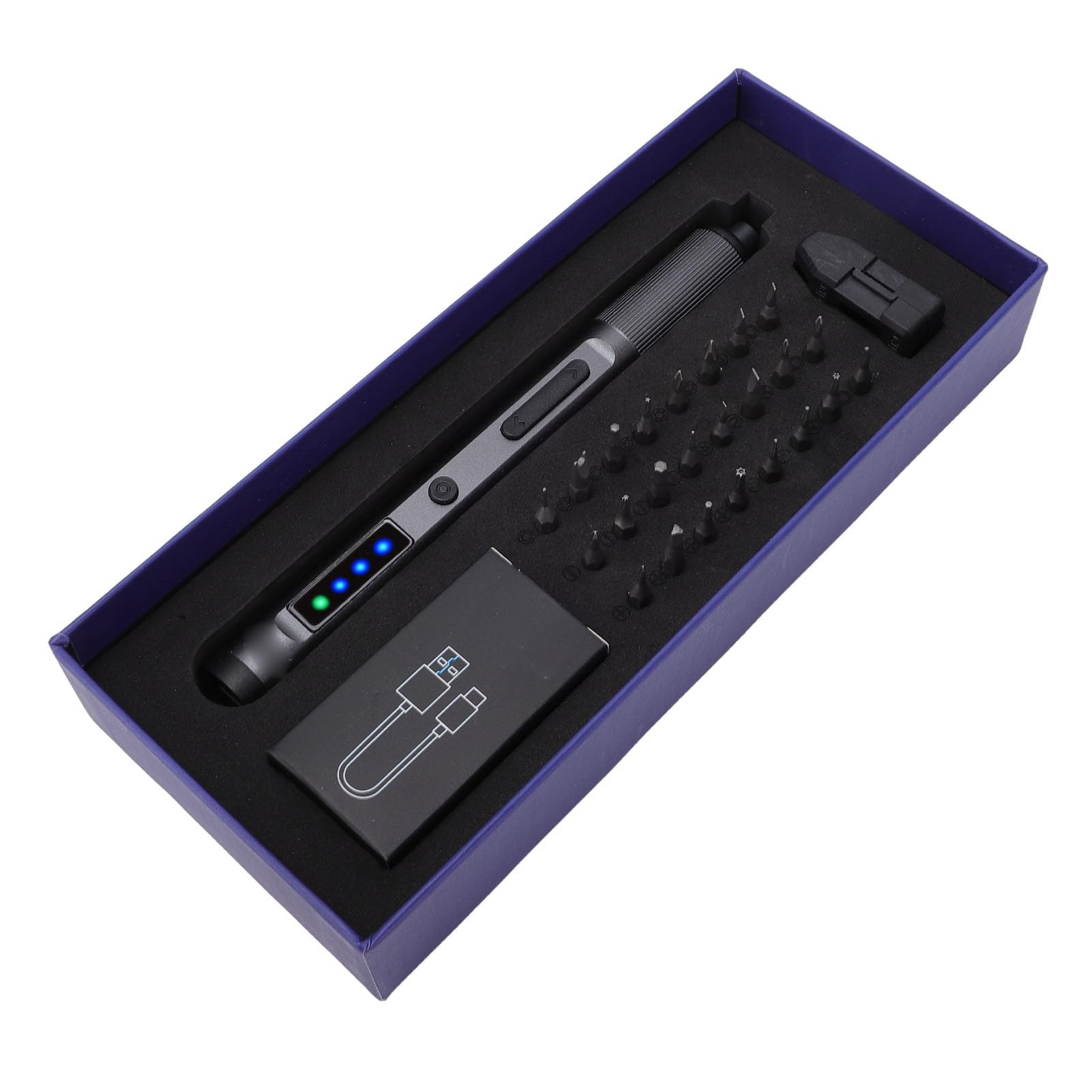 Generic Kit de Destornillador Eléctrico Inalámbrico con 3 Configuraciones de Torsión y Herramienta Magnetizadora, para Reparación de Drones, Cámaras y Teléfonos Tabletas