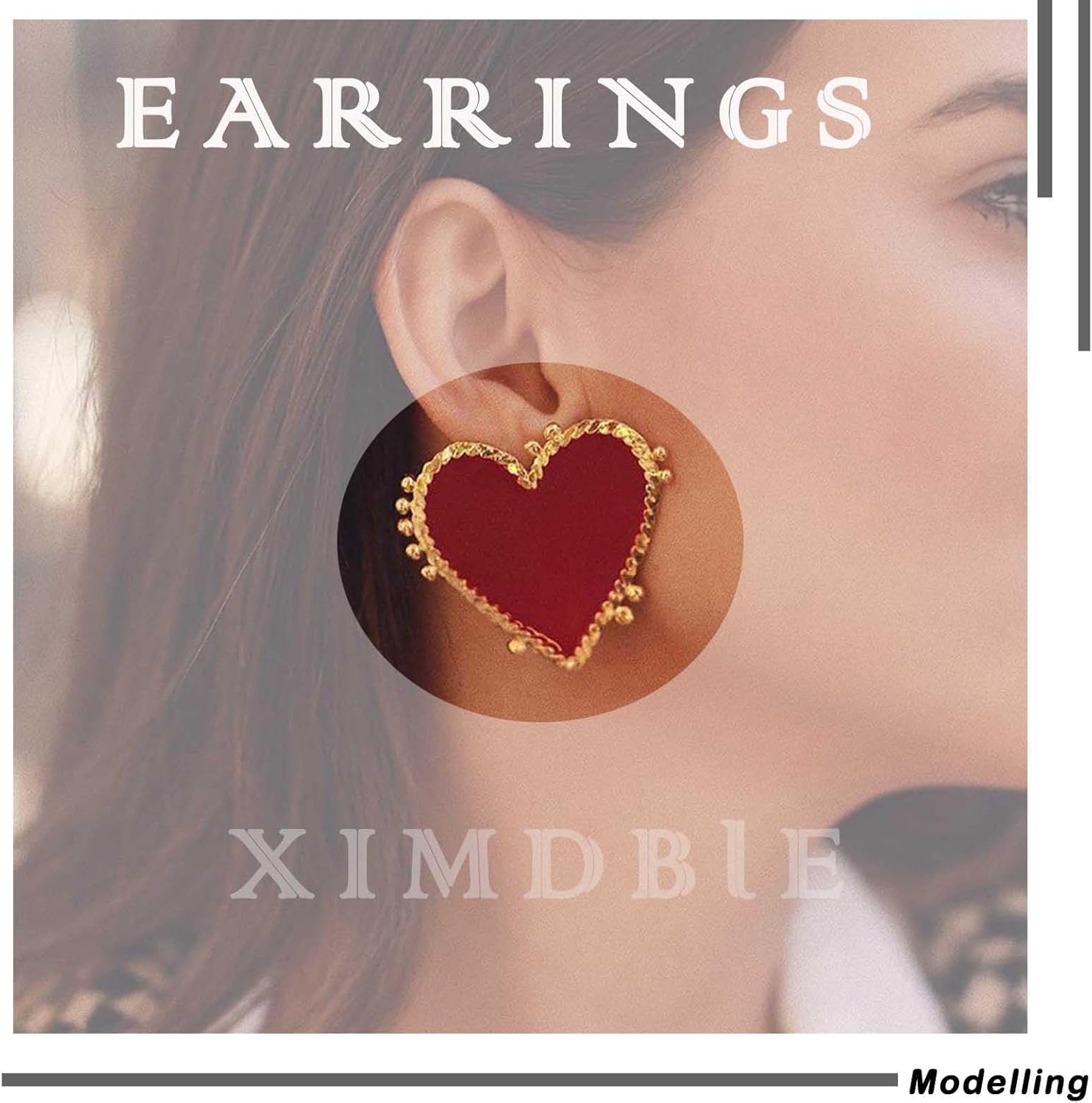 Vintage Tiny Heart Threader Earrings Small Heart Ear Threader Earrings Long Chain Dangle Earrings Bar Drop Earrings Jewelry for Women - Image 7