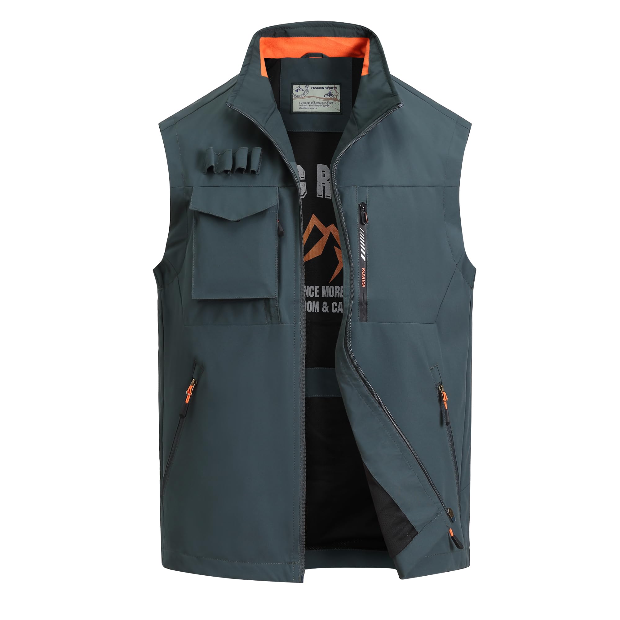 Gilet da Pesca da Uomo All'aperto Gilet Leggero Traspirante Giacca Multi-Tasca Gilet Asciugatura Sportivo Rapida Gilet Caccia Tempo Libero Fotografi Giacche
