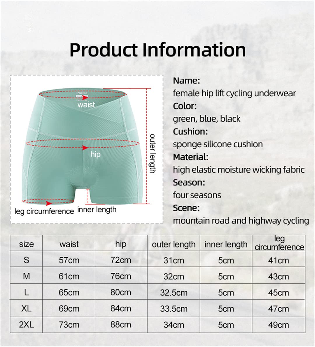 Suwequest Women Radsportshorts 3D -gepolsterte Strumpfhosen MTB Bike Unterwäsche Outdoor Sport Fahren Downhill Fahrradshorts