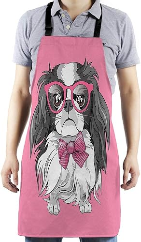Miniatura 6 de HGOD DESIGNS Delantal de cocina de gato para cocinar jardinería, baberos ajustables para el hogar, tamaño adulto, Apcolor-081