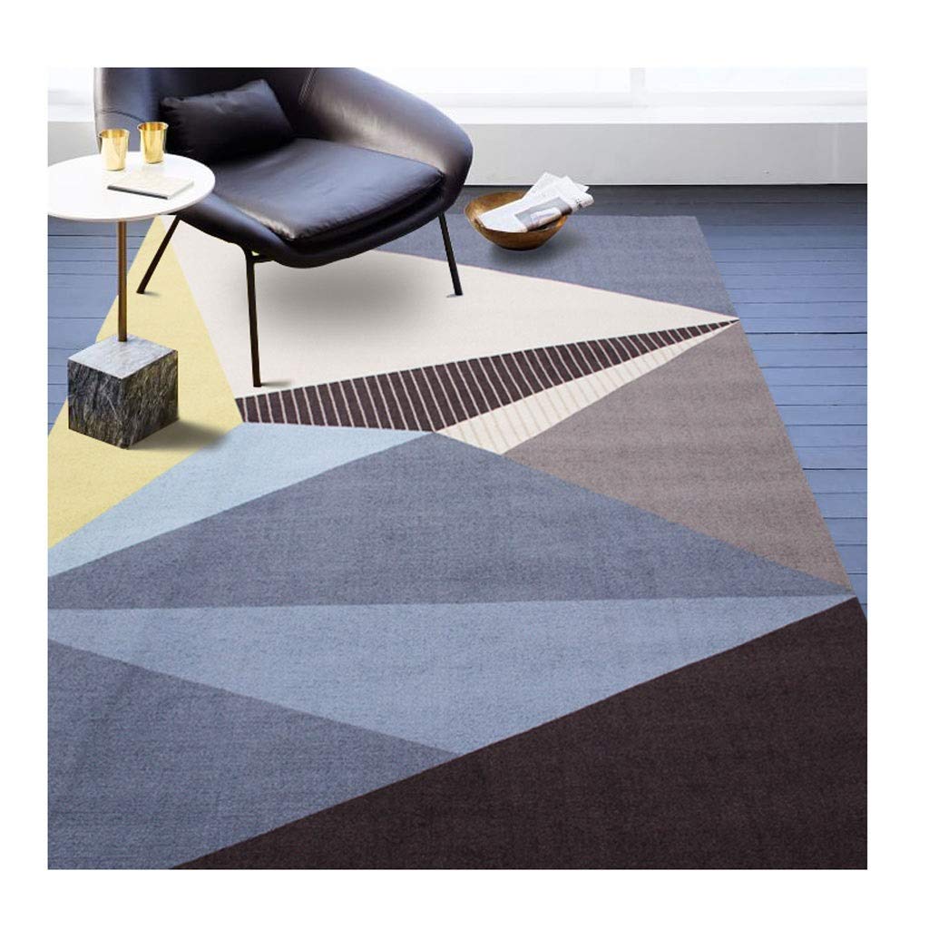 MYBA Rug Nordic Fresh Rectangular Carpet Comfortable Soft Loop Velvet Rug Bedroom Living Room Cotton Linen Anti-slip Rugs Carpet (Color : B, Size : 160x240cm)