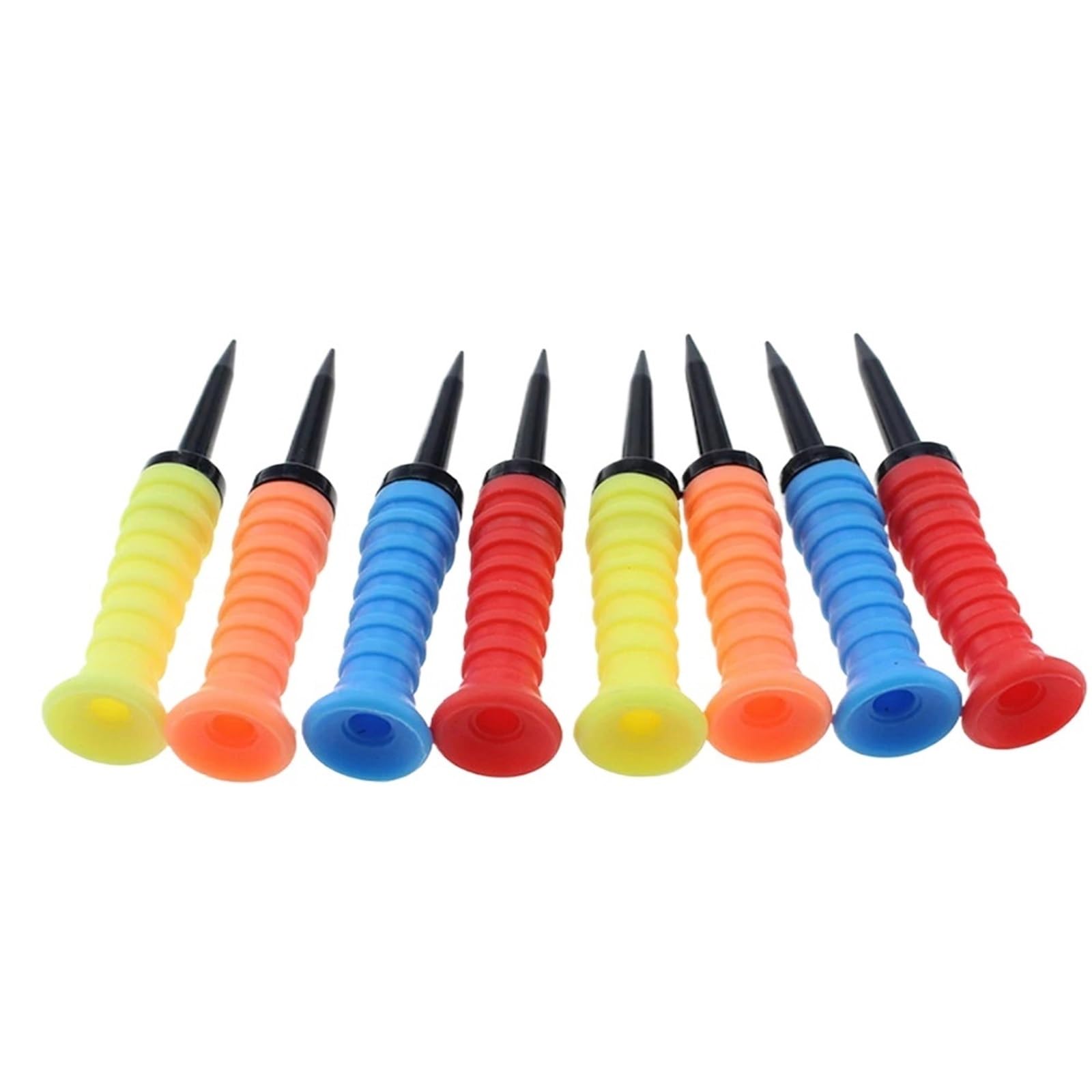 Premium-Golf-Tees, Golf Elastic Tees, Mehrfarbig, 83,0 mm, Übungs-Silikon, PC-Zubehör, 5 Stück