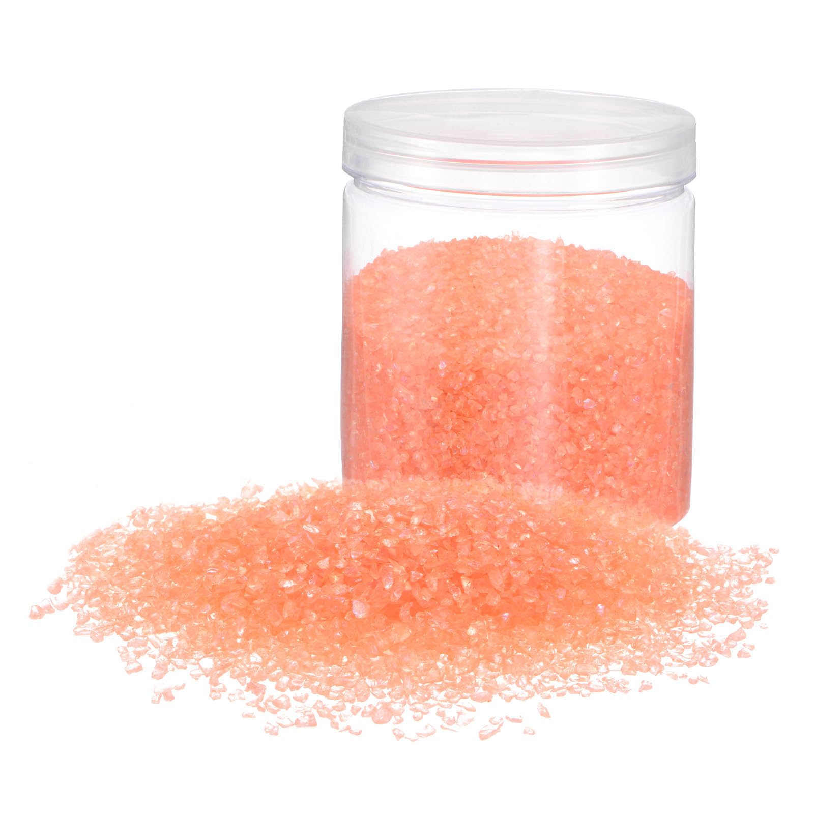 HARFINGTON 454g Crushed Glass Chips 3-6mm Shiny Electroplating Irregular Broken Sprinkles Chunky Glass for Crafts DIY Resin Art Decoration Vase Filler