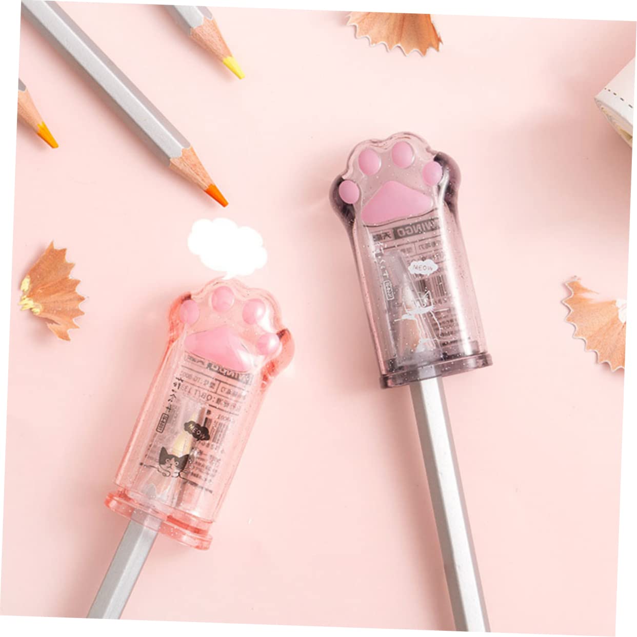 WUSJCOF Set De 4 Taille-Crayons Amusants Avec Réservoir