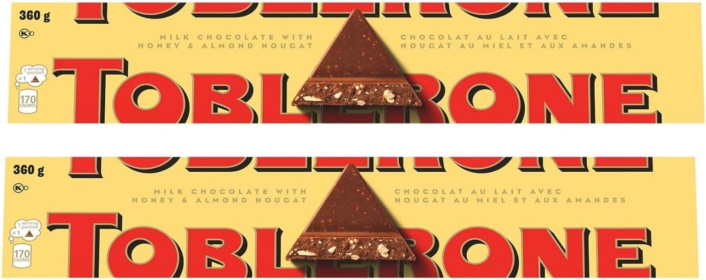 Toblerone Milk Chocolate Bar 360g Large (2 Packs) Amazon.co.uk Grocery