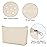 WANDF Cosmetic Bag for Women Makeup bag Organizer Small Mini Makeup Pouch for Purse Water Resistant Girls Gift (Khaki)