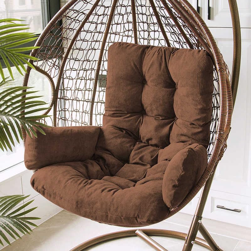 Cojín de asiento colgante para silla de huevo, almohada gruesa para respaldo de patio al aire libre, silla columpio de jardín, cómoda almohadilla de asiento para hamaca