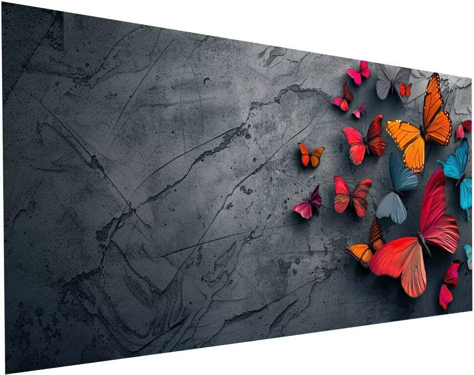 Peinture diamant kit complet 90x180 cm : dites adieu aux murs vides grâce au papillon abstrait