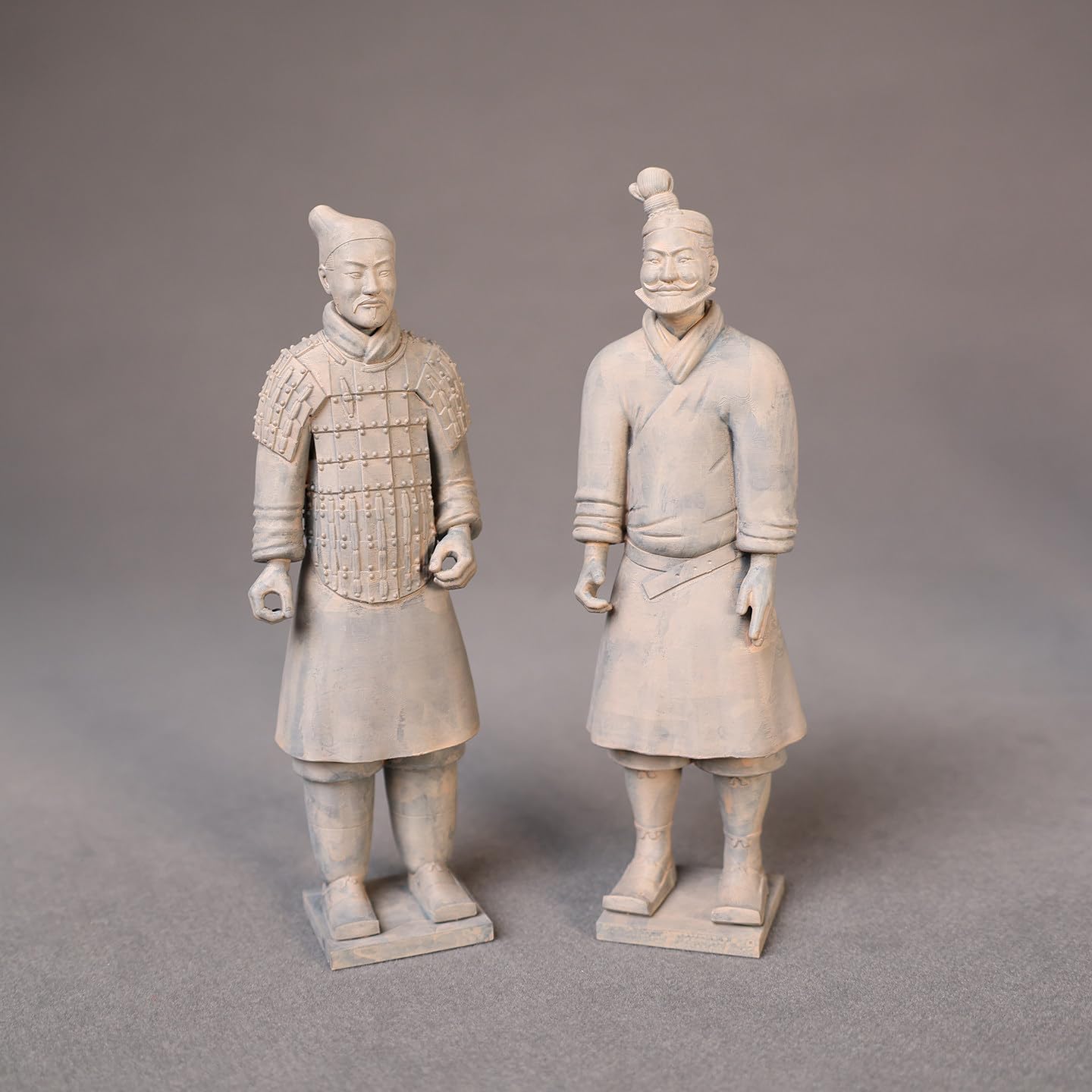 Figurki armii z terakoty, replika dynastii Qin, druk 3D, zestaw 8 modeli i pojedyncze, dekoracja biurka (zestaw 8 szt.)