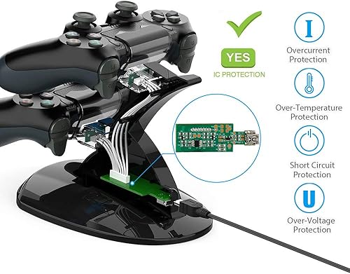 Miniatura 4 de VSEER Playstation 4PS4PS4 ProPS4 - Cargador para mando de PS4