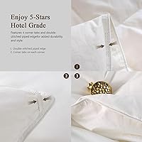 Vista 7 de BPC Edredón ligero de fibra de plumón de ganso tamaño Full/Queen, poder de relleno 750, inserto de edredón esponjoso como nube con funda de mezcla