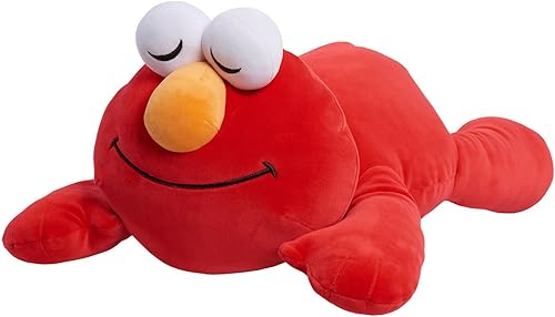 Just Play Sesame Street Sleepy Friends - Elmo de peluche de 22 pulgadas, color rojo, tela suave, juguetes para niños de 0 años