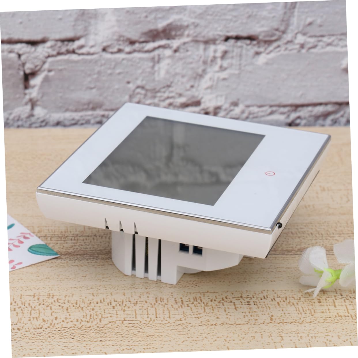 Programmierbarer Digitaler Thermostat mit LCD Display und Touchscreen für Fußbodenheizungsgerät Internem und Externem Sensor Weiß 3a für Gasheizkessel