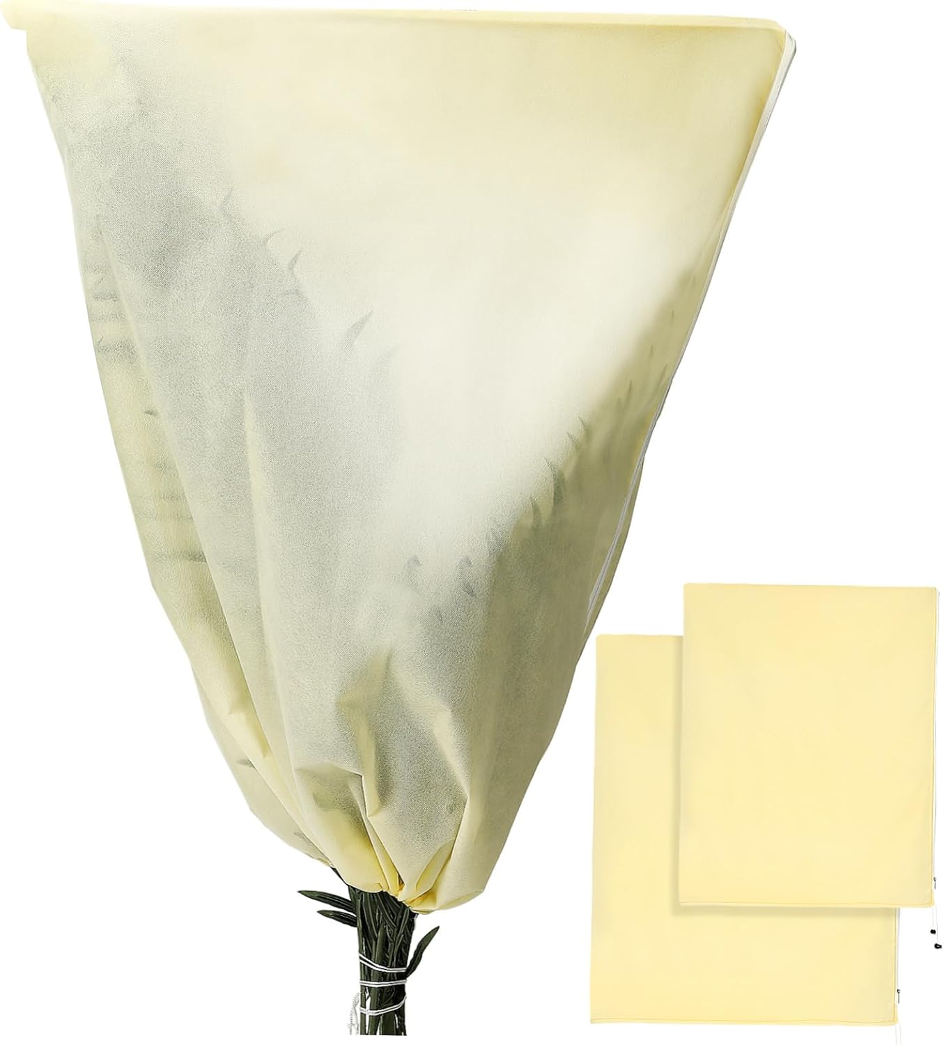 2pcs Winter Plant Covers Zipper Plant Protectors for Frost Breathable and Thermal Design