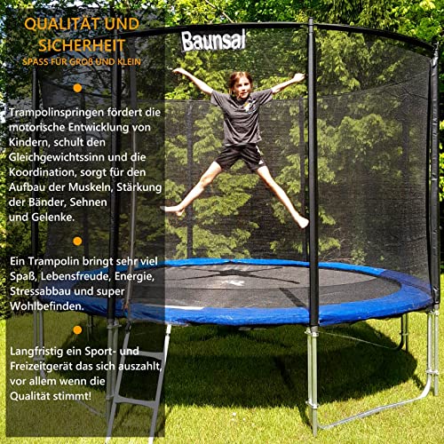 Foto von Baunsal® Trampolin Outdoor Ø 183 244 275 305 335 366 396 427 457 487 cm (FGOS) Trampolin für Kinder als Komplettset Kindertrampolin Trampolin Kinder Outdoor Spielzeug Kinder Gartenspielzeug