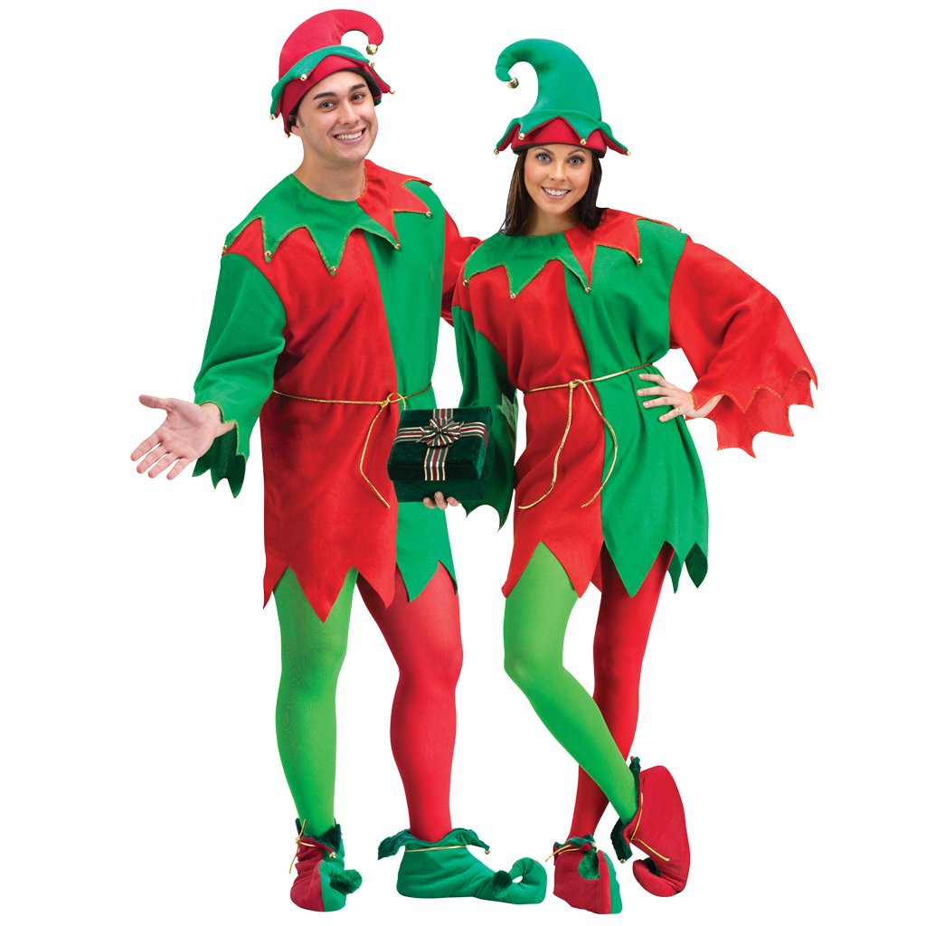 EraSpooky Adulto Disfraz de Navidad Elfo Traje Vestido de Fantasía Traje de Navidad
