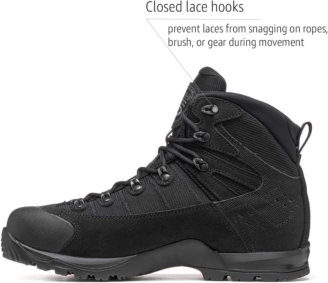 ASOLO Men's FUGITIVE TACTICAL GTX Water-Resistant Breathable Suede/Nylon High Cut Terrain Hiking Boots w/Toe Rubber Cap
