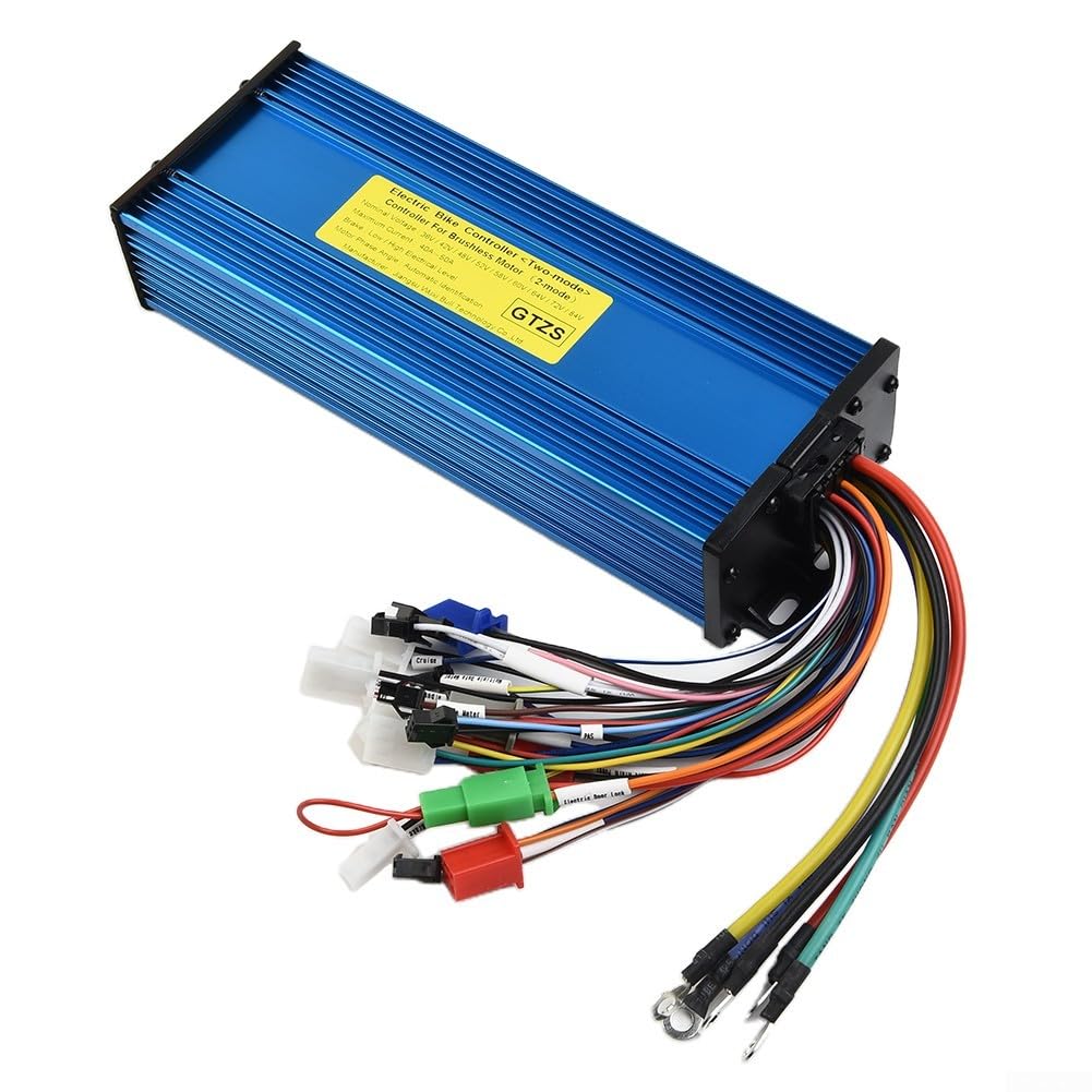 Controlador de motor de cubo sin escobillas 1500W 48V-72V 45A 18 Mosfets caja de metal para E-Bike E-Scooter