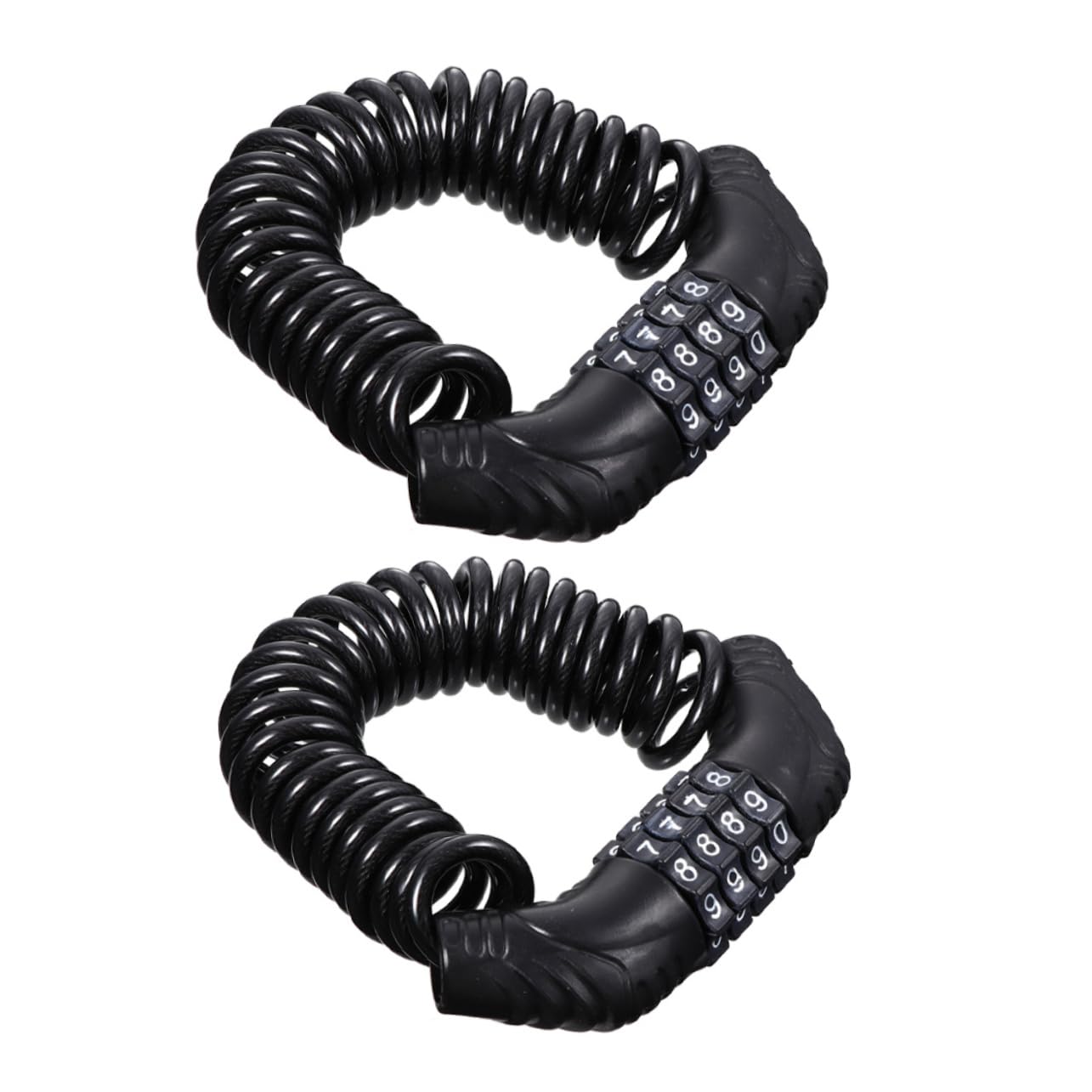 HEMOTON 2Pcs Portable Theft Bike Lock Password Protected Steel Wire Cable Lock for Bicycles Durable for Helmets and Security Needs