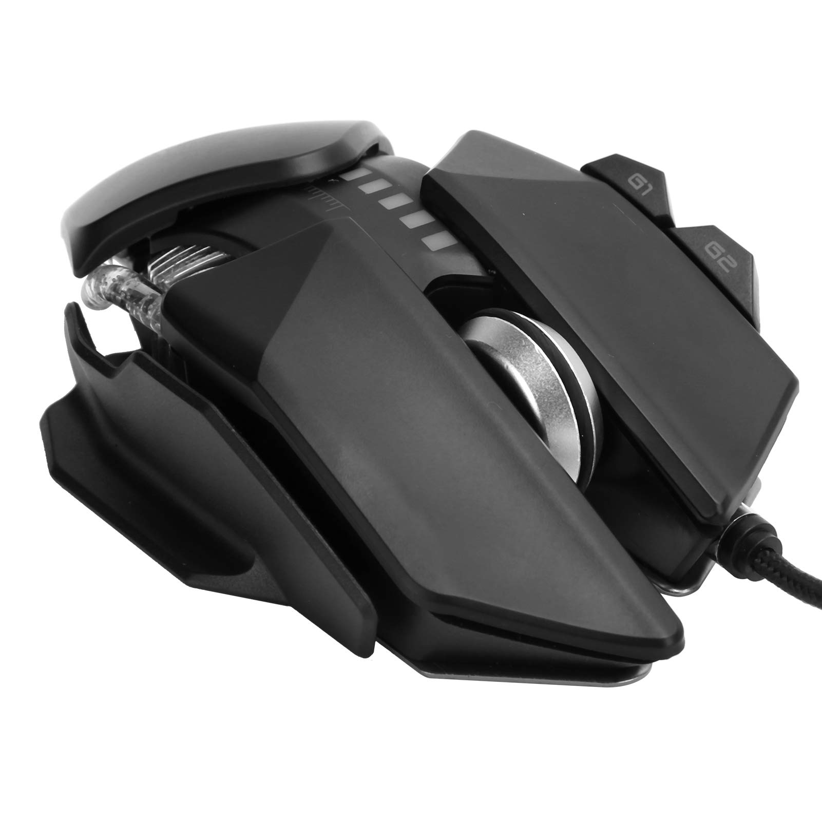 Acouto Mysz Mechaniczna Ergonomiczna Mysz do Gier Regulowany Ogon Przewodowe Materiały Komputerowe 4000 DPI z Zadziwiającym Milionem Wybranych 16 8 Kolorów Pistoletu Be Mechanical MouseErgonomia
