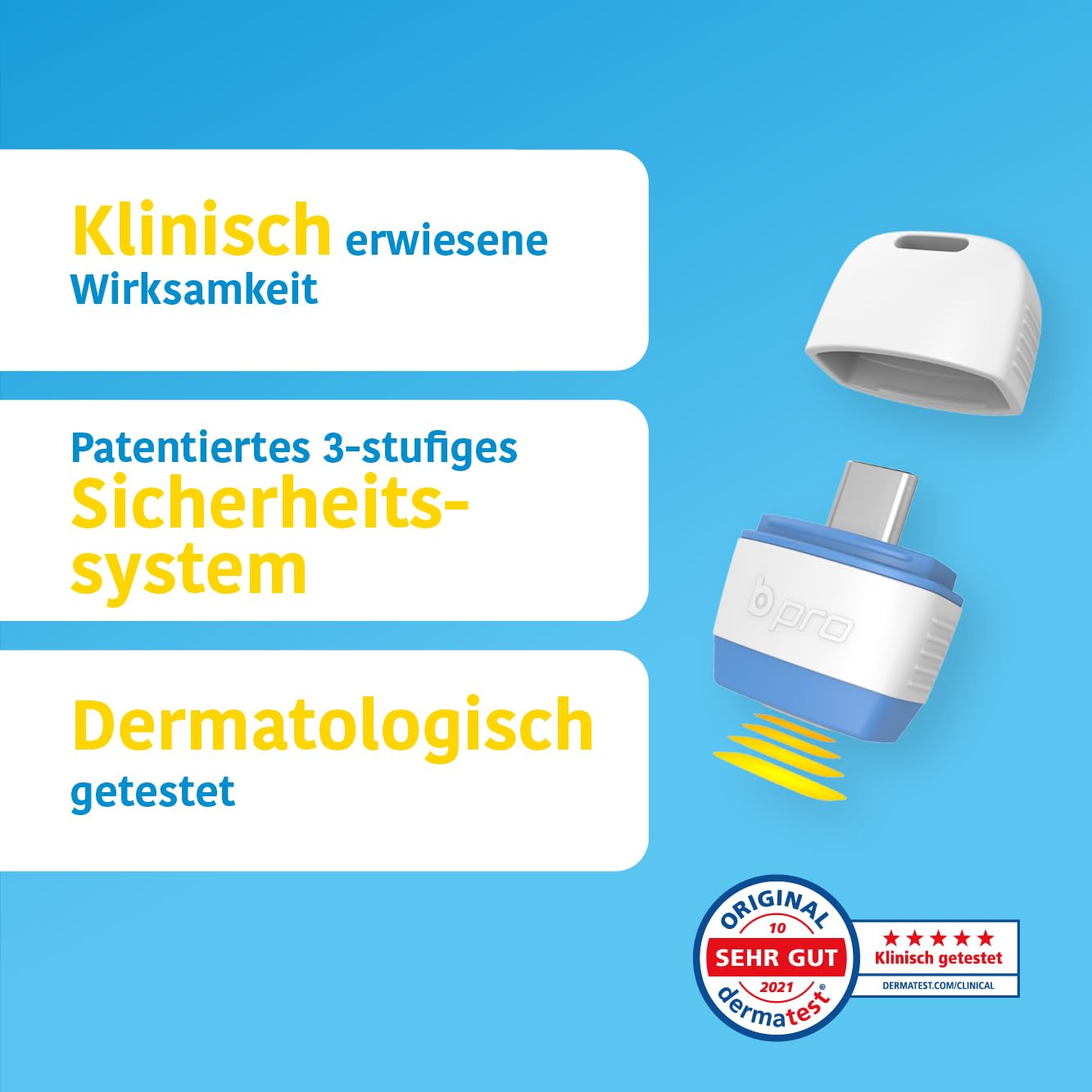 bite away® pro mit PowerUnit - Insektenstichheiler gegen Juckreiz bei Insektenstichen – der 2-in-1 Wärmestift für maximale Flexibilität
