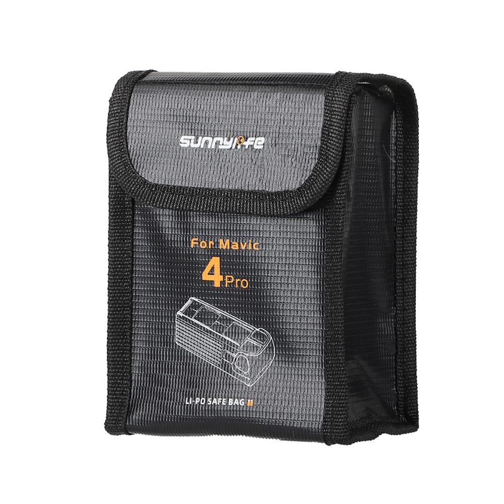 OURHZTB Explosion Proof Fireproof Lipo Battery Safe Bag Sleeve Case for DJI Mavic 4 Pro Drone Batteries Safe Storage Bag Guard Pouch Protective Cover (Storage of 2 Batteries)