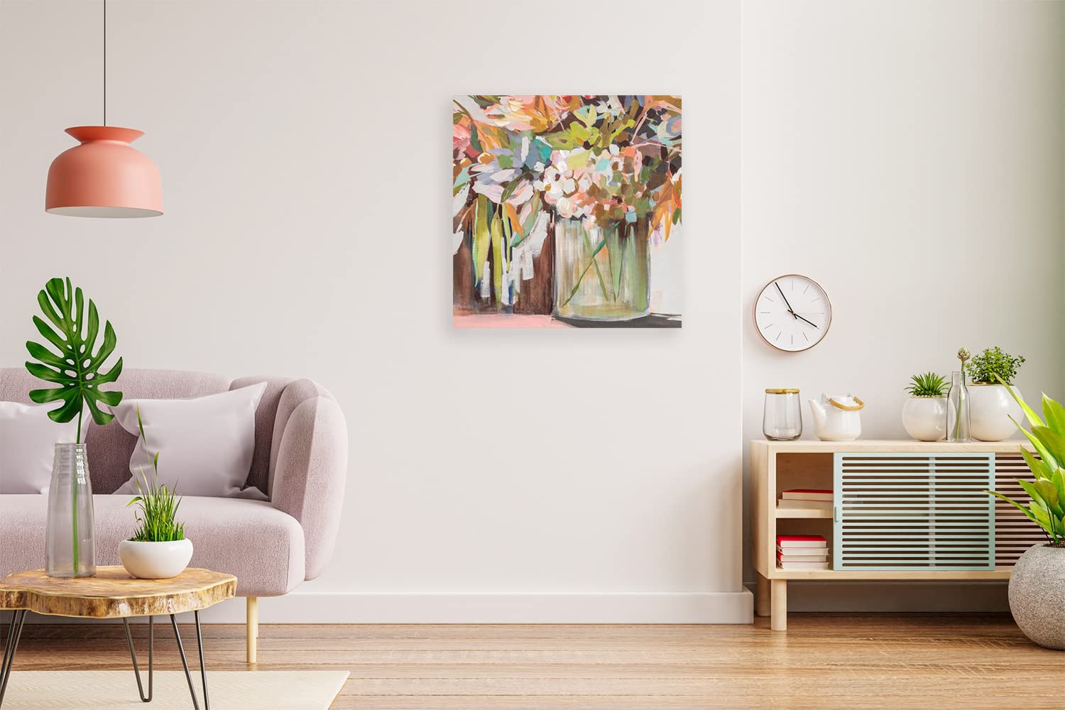 VERRE ART Printed Framed Canvas Painting for Home Decor Office Wall Studio Wall Living Room Decoration (14x14inch Wrapped) - Soft Landing