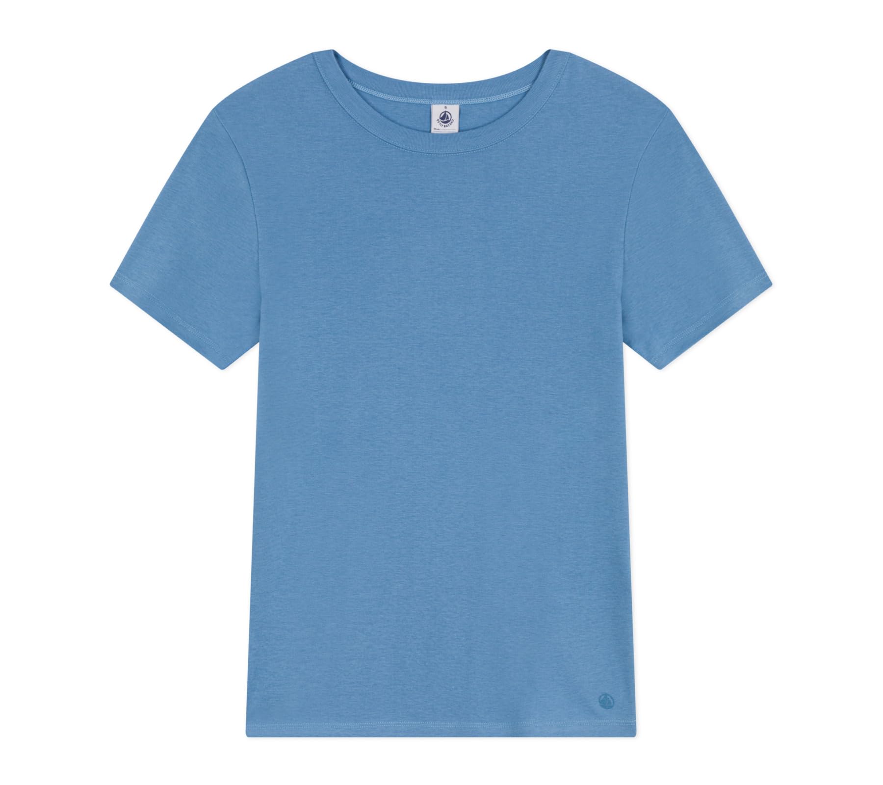 Petit Bateau Women’s A0d3o Short Sleeve T-Shirt, Blue, XXS